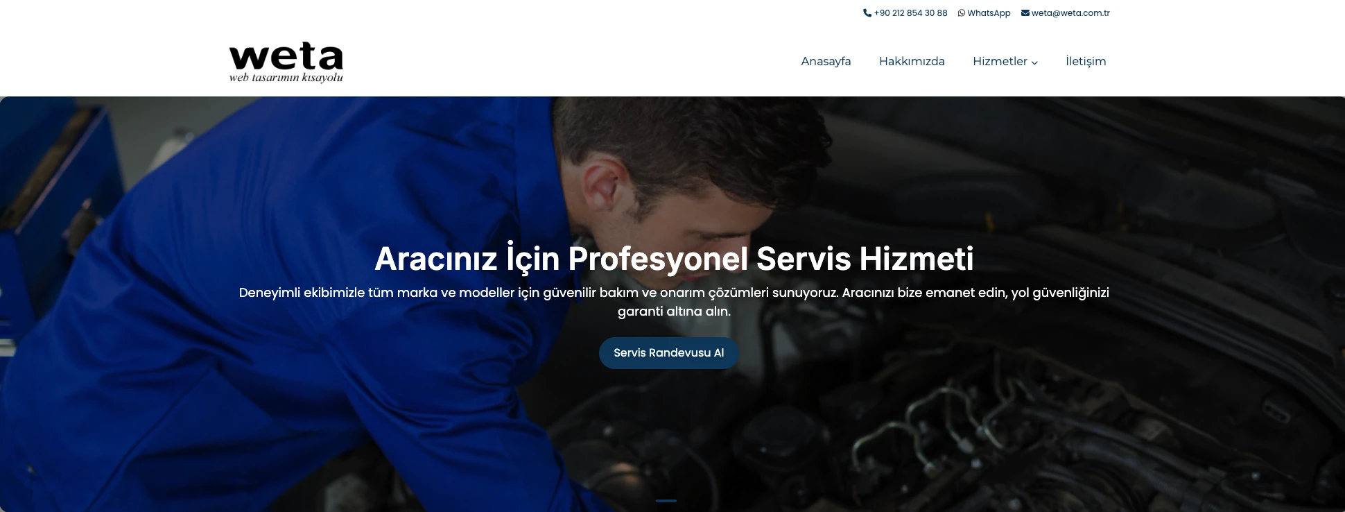Oto Servis Web Sitesi