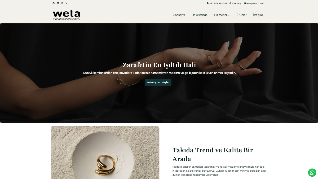 Bijüteri Web Site Teması