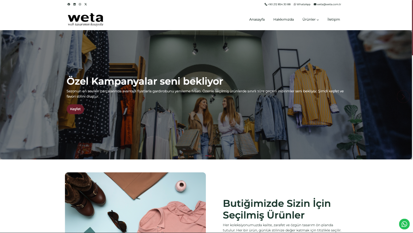 Butik Web Site Teması
