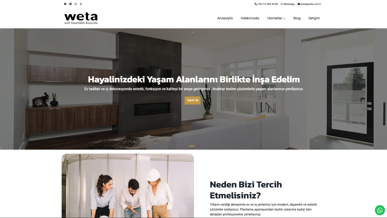 Dekorasyon Web Site Teması