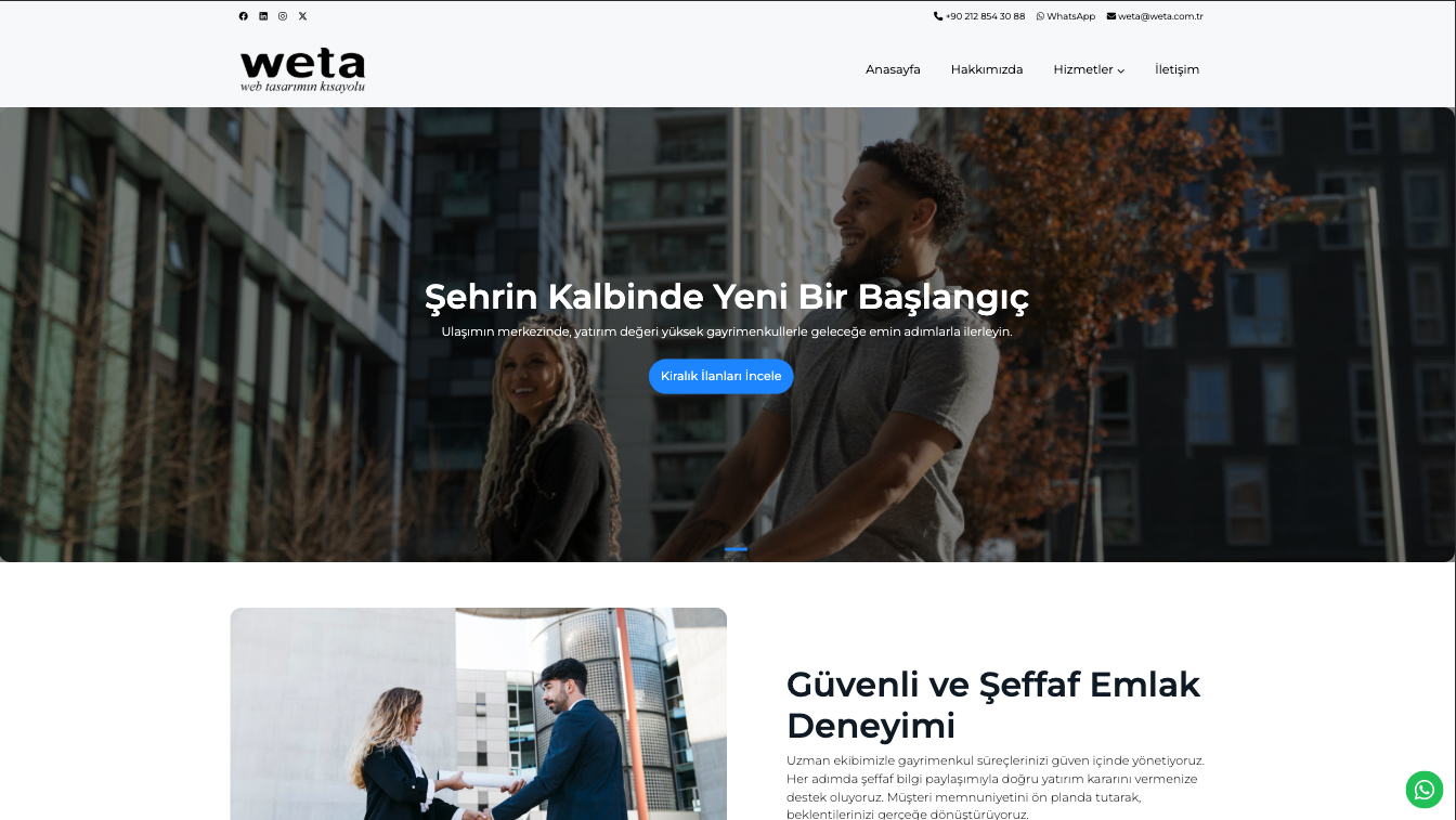 Emlak Ofisi Web Site Teması