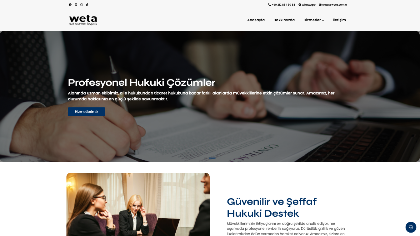 Hukuk Bürosu & Avukatlık Web Site Teması