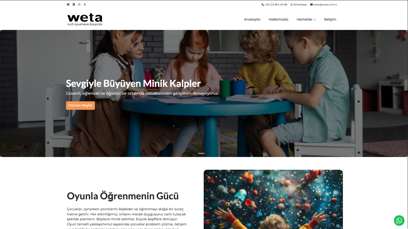 Kreş Web Site Teması