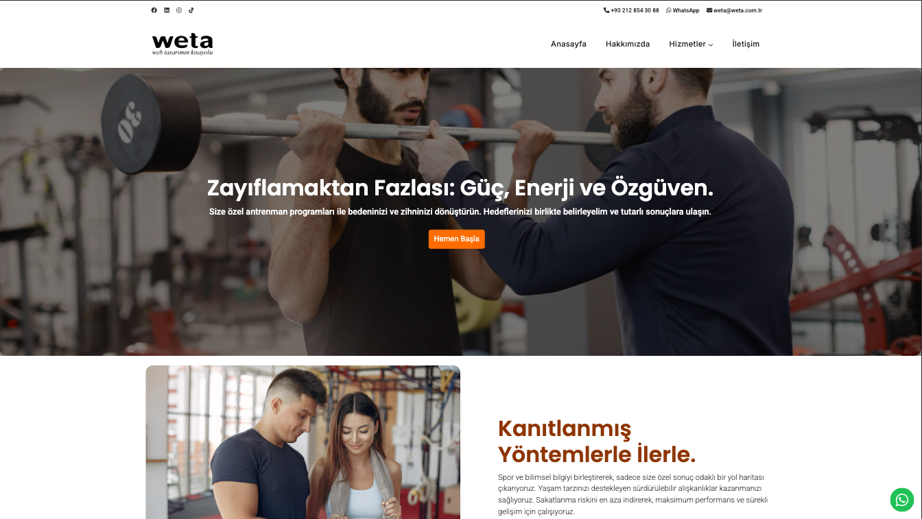 PT Web Site Teması | Personal Trainer Web Sitesi Kurmak
