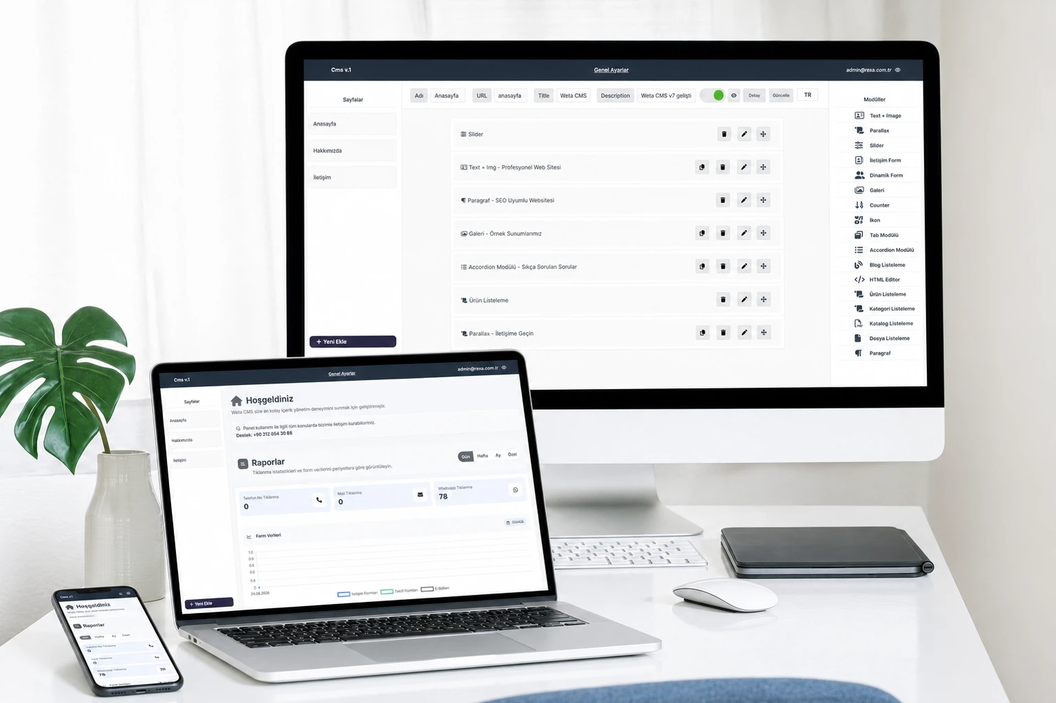 Weta CMS ile <br> <strong>Web Sitesi Yönetin</strong>