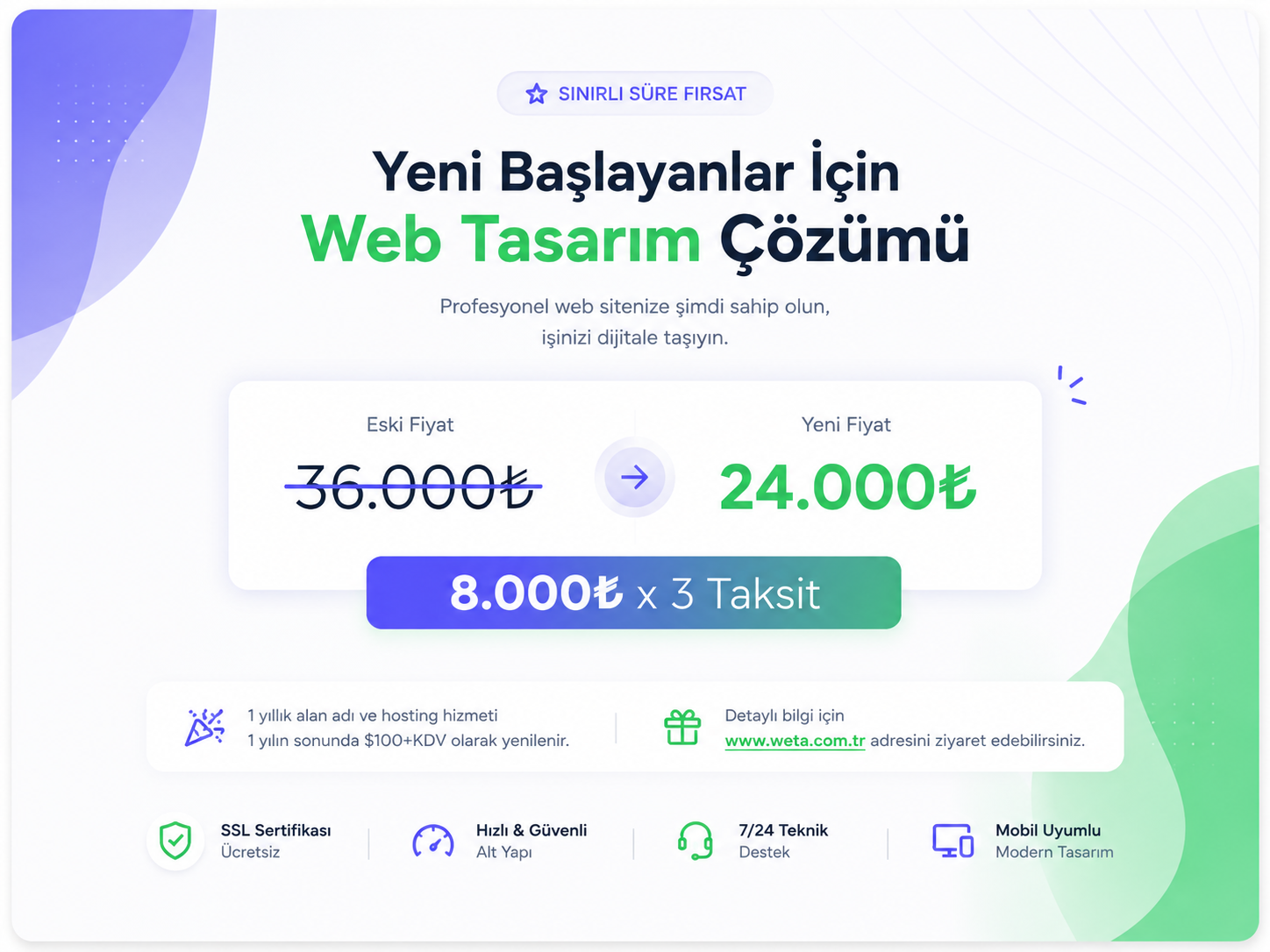 Web Sitenizi Bugün Yayına Alın — <strong>Hızlı ve Uygun Fiyatlı</strong>
