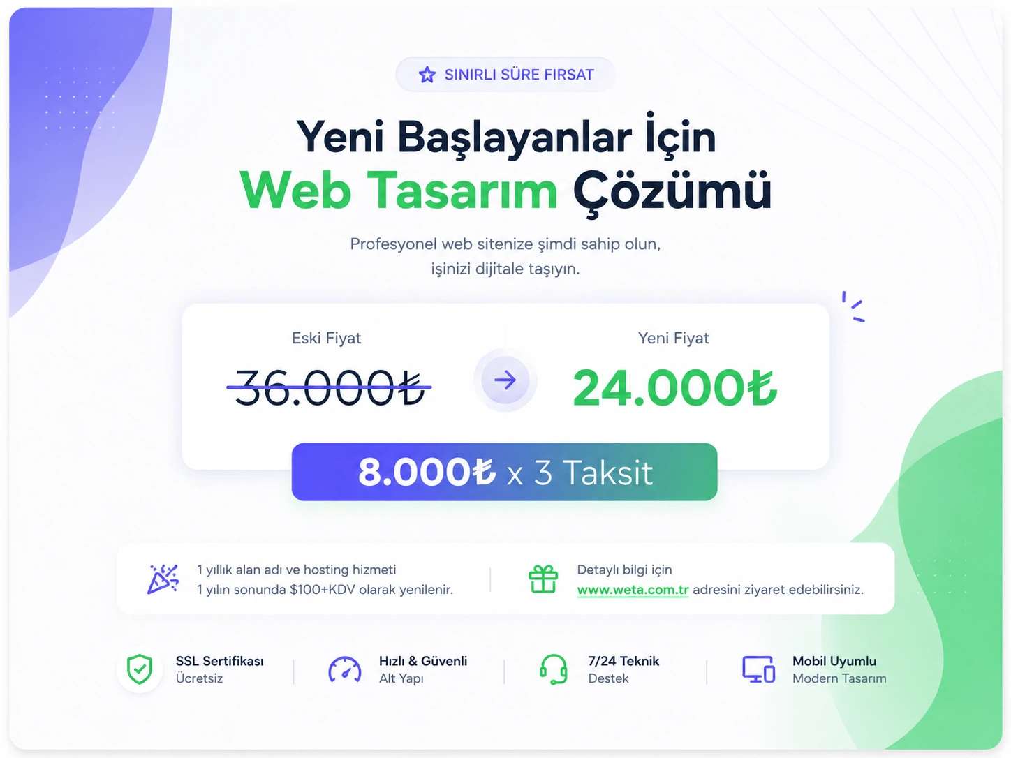 Web Sitenizi Bugün Yayına Alın — <strong>Hızlı ve Uygun Fiyatlı</strong>
